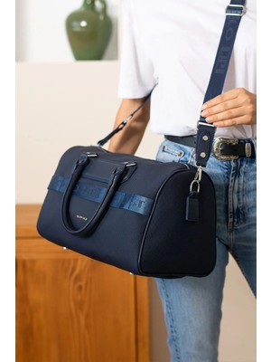 Just Polo Kadın Yeni Sezon Lakos Kumaş Silindir Büyük Boy El ve Omuz Çantası