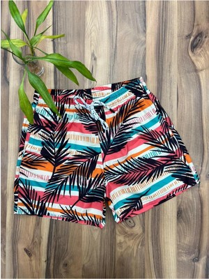 Empressco Unisex Desenli Deniz Shortu, Mayo ve Volley Short, Astarlı, Rahat ve Şık
