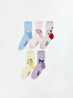 Lc Waikiki Yeni Sezon Hello Kitty Desenli Kız Çocuk Soket Çorap 5'li