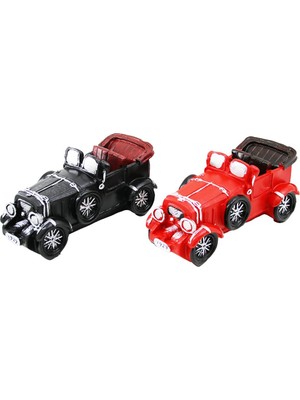 Ttt Retro Çizgili Klasik Araba Tasarımlı Biblo Kumbara - Vintage Model