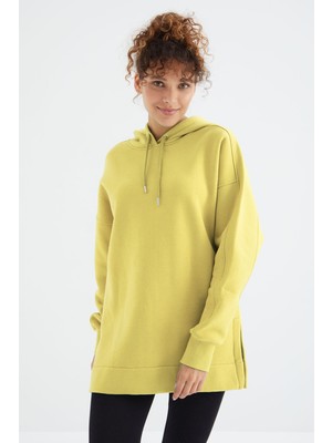 Tommy Life Limon Reglan Kol Basic Kapüşonlu Oversize Sweatshirt Tunik - 97242