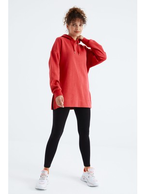 Tommy Life Fiesta Reglan Kol Basic Kapüşonlu Oversize Sweatshirt Tunik - 97242