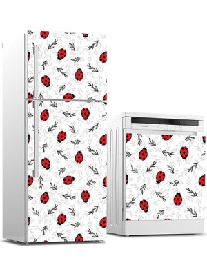 Belirtilmemiş Buzdolabı ve Bulaşık Makinası Beyaz Eşya Sticker Kaplama Uğur Böceği