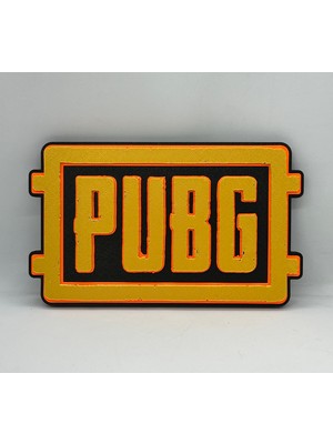 Goka 3D Craft Pubg Battlegrounds Logolu 3D Duvar Dekoru - 23 cm Premium Versiyon (1.5 cm Çift Montaj Setli)