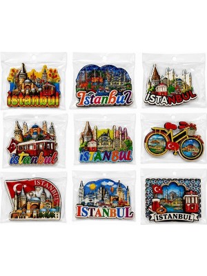 Uzman Toptan Istanbul Temalı Ahşap Buzdolapı Süsü Magnet ALK5825