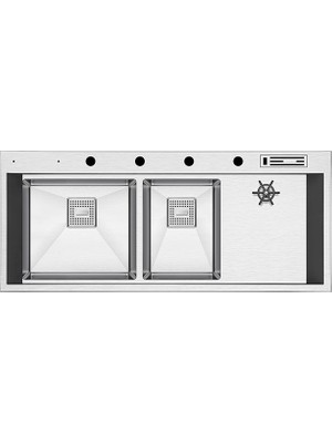 Crauf Evye Lusso Grand Duo | 120CM - Platinum Satin (Inox)