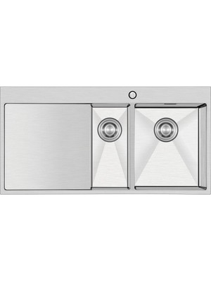 Crauf Evye Via Lattea Duo | 100CM - Platinum Satin (Inox) / Sol