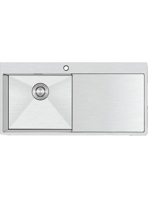 Crauf Evye Via Lattea | 100CM - Platinum Satin (Inox) / Sağ
