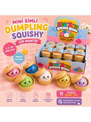 Vattara Çin Mantısı Küçük Boy Squishy Stres Oyuncak %100 Simli Orjinal Dumpling