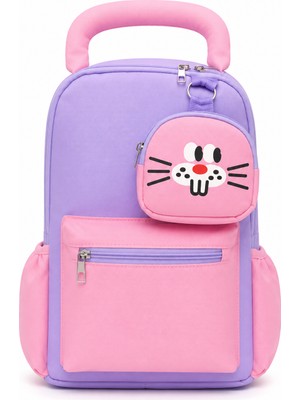 Quovo Kawaii Tarzı Özel Tasarım Anaokulu Su Geçirmez Ortopedık Anaokulu Çantası Kreş Çantası 4-7yaş