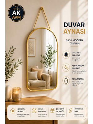 40CM Modern Askı Detaylı Dekoratif Ayna