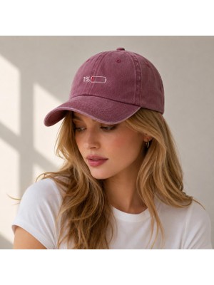 Valkyrie Low Battery Bordo Şapka Unisex Vintage Pamuk Ayarlanabilir Baseball Cap Tasarım Şapka