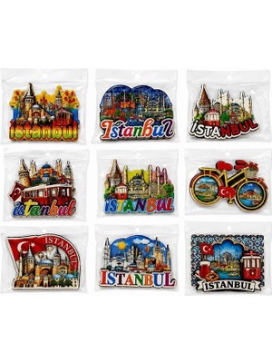 Epilons Istanbul Temalı Ahşap Buzdolapı Süsü Magnet ALK5825