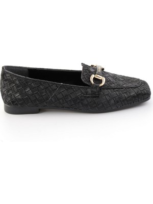 Bambi Siyah  Kadın Loafer Ayakkabı K01641023071