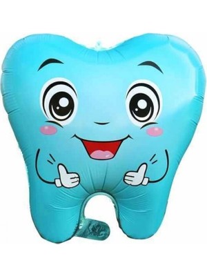 Mini Parti Store Folyo Balon Diş Mavi