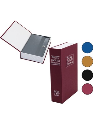 Belirtilmemiş Kumbara Homesafe Booksafe Büyük 240X155X55MM Ki̇tap Modeli̇ Ki̇li̇tli̇ Kasa Kumbara