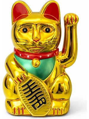 Koreli Pilli Sallanan Şans Kedisi - Maneki Neko ALK4525