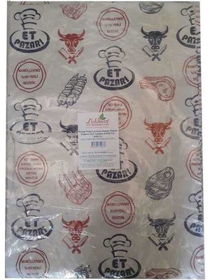 Belirtilmemiş Kasap Plast Lamineli Kasap Kağıdı Desenli Düz Tabaka 35X50 cm 5000 gr 1 Paket