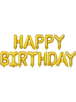 Mini Parti Mini Partystore Happy Birthday Folyo Balon Gold