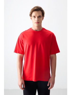 Air Jones Fiesta Pamuklu Kalın Yumuşak Dokulu Oversize Fit Basic Erkek T-Shirt - 88377
