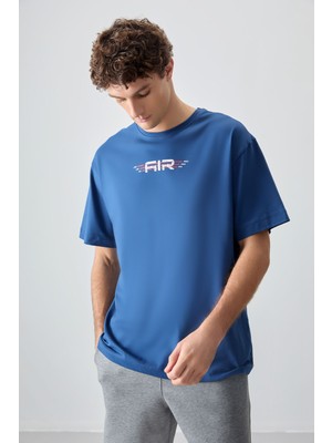 Air Jones Parlament %100 Pamuk Kalın Yumuşak Dokulu Oversize Fit Baskılı Erkek T-Shirt - 88356
