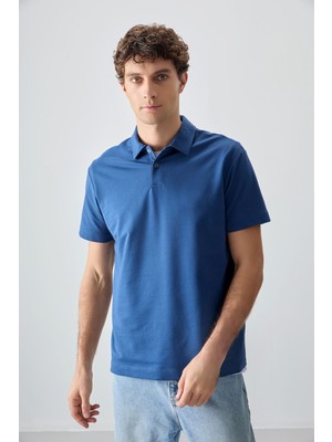 Air Jones Parlament Pamuklu Kalın Yumuşak Dokulu Polo Yaka Oversize Fit Basic Erkek T- Shirt - 88381