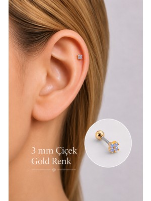Sacce Scarves & Accessories Çok Mini Çiçekli Helix Piercing Tragus Kıkırdak Piercing