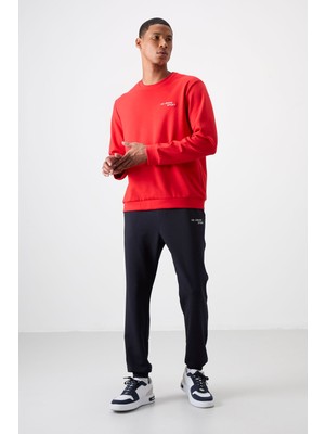 Air Jones Fiesta - Lacivert Pamuklu Kalın Yumuşak Dokulu Comfort Fit Nakışlı Erkek Eşofman Takım - 85254