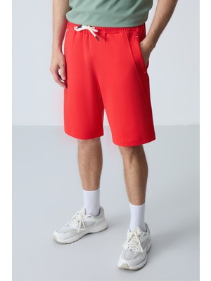 Air Jones Fiesta Pamuklu Kalın Yumuşak Dokulu Standart  Fit Basic Erkek Şort  - 81278
