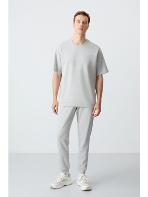 Air Jones Taş Pamuklu Kalın Yumuşak Dokulu Oversize  Fit Basic Erkek Eşofman Takım - 85261