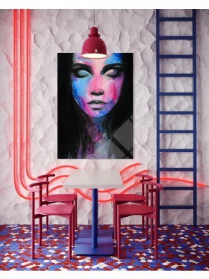 Baskı Perisi Modern Sanat Cam Tablo 664