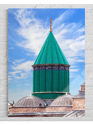 Baskı Perisi Mevlana Müzesi Cam Tablo (459)