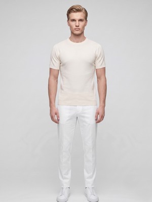 Plus Scorpion Erkek Bisiklet Yaka Kısa Kollu Triko Tişört – Slim Fit Modern Kesim Yazlık T-Shirt