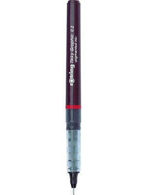 1001 Graphic Keçe Uçlu Teknik Çizim Kalemi, 0,2 Mm, Siyah Mürekkep