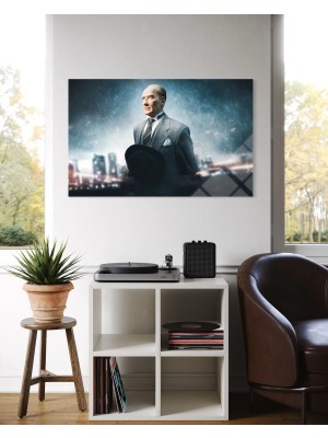 Baskı Perisi Atatürk Cam Tablo 133