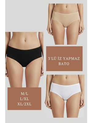 Ava Style 3lü Set Külot-Siyah-Beyaz-Ten DOR2851 Ava