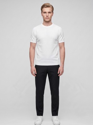 Plus Scorpion Erkek Bisiklet Yaka Kısa Kollu Triko Tişört – Slim Fit Modern Kesim Yazlık T-Shirt