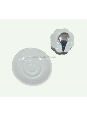 AvantajAl Karan Porselen Sabunluk ve Sıvı Sabunluk Seti - Kıvrımlı