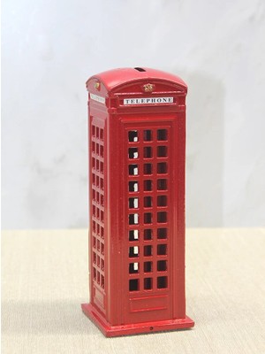 Senson Dekoratif Metal Telefon Kulübesi Kumbara ALK3468