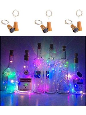 Esranın Dünyası 6'lı Set Güneş Enerjili Şarap Şişesi LED Işıkları, Su Geçirmez Tasarım