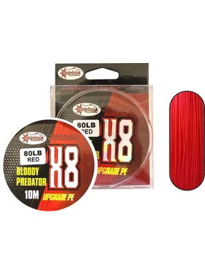 Captain Hook Line 8x Upgrade Pe Bloody Predator Jigging Assist Ipi 10MT Kırmızı-Pembe