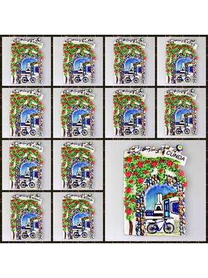Mundy Kaş Polyester Kabartmalı Magnet 5,5 x 7 cm Dekoratif Hediyelik Buzdolabı Süsü (KOD:1535)