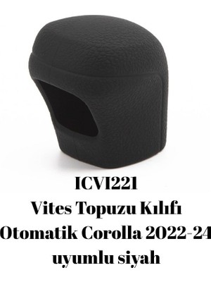 Freshstart Toyota Corolla 2022 - 2024 Uyumlu Otomatik Silikon Vites Topuzu Kılıfı Siyah Fs