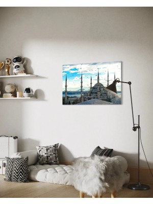 Baskı Perisi Sultan Ahmet Cami (Istanbul) Cam Tablo (107)
