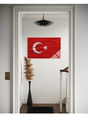 Baskı Perisi Türk Bayrağı Cam Tablo 111