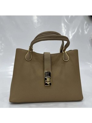 Marmoza Elegance Kadın El ve Omuz Çantası - Vizon