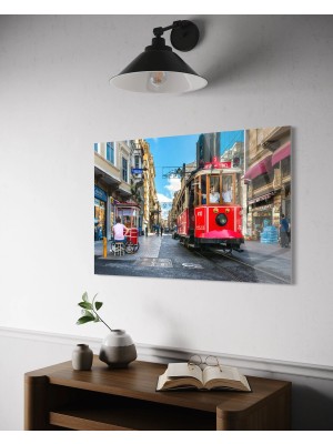 Baskı Perisi Istiklal Caddesi (Istanbul) Cam Tablo (117)