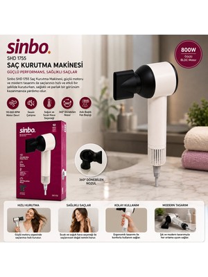 My Best Store Sinbo Saç Kurutma Makinesi - Beyaz Renk - Sessiz Çalışma Özelliği