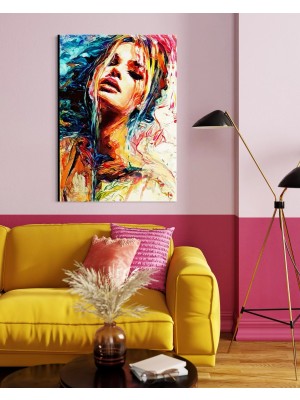 Baskı Perisi Modern Sanat Cam Tablo 655