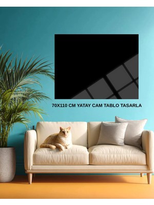 Baskı Perisi Kişiye Özel Yatay 70 x 110 cm Cam Tablo